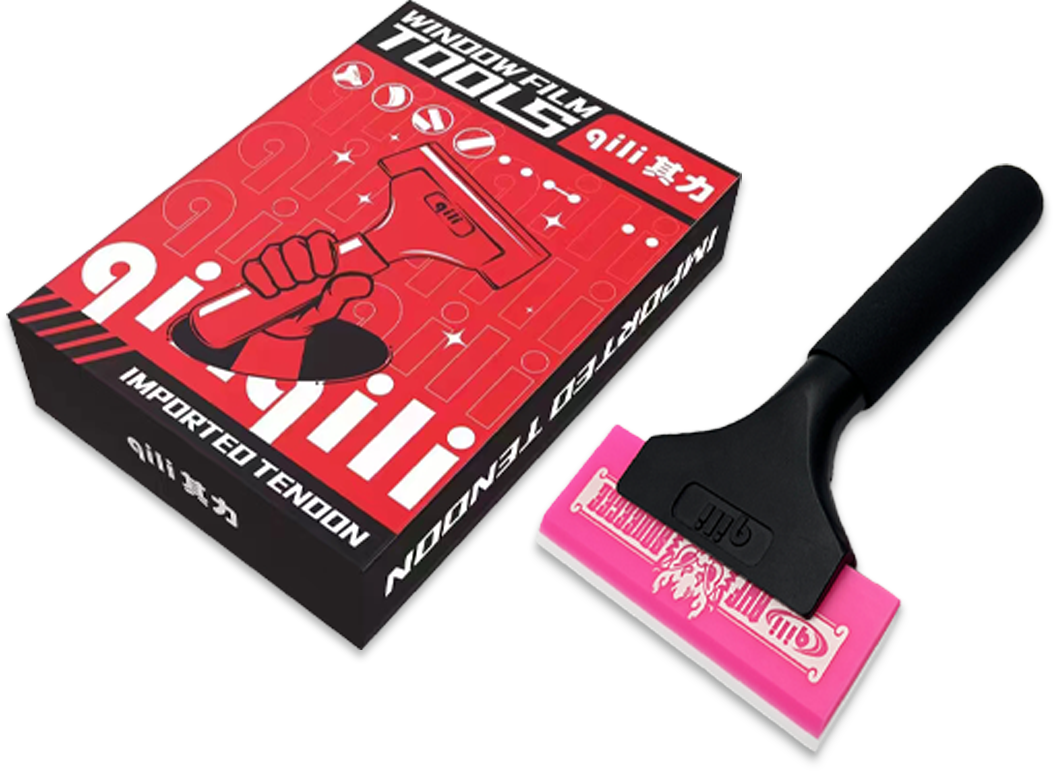 QiliWrap PowerBlade Mini – Raclette rigide compacte à poignée pour pose de films solaires